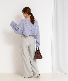 WALANCE/ワランス】wool mohair cable cropped cardigan（5-0290-6-02