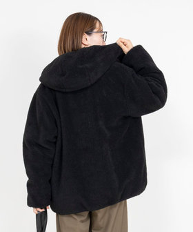 ◇【WEB限定】【TAION/タイオン】ボア×ダウンフーミドル丈ダウン