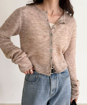 WEB限定 SPECIAL SALE！］モヘヤ混ビスチェカーディガン（5-0021-6-22