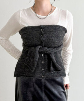 モヘヤ混ビスチェカーディガン