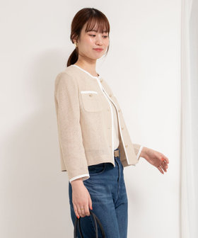 NOLLEY'S sophi カラミツイードカーデジャケット　M NOLLEY'S Sophi（ノーリーズソフィ）の「カラミツイードカーデ