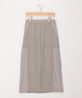 麻調×リブ切替スカート