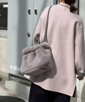 会員限定 BLACK FRIDAY対象］ひねり金具付きファートートバッグ（5