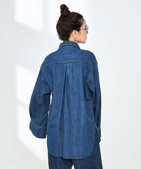 ノーリーズRM DENIM デニムシャツ ポケット付き RM denim】刺繍入りビッグデニムシャツ | NOLLEY'S(ノーリーズ