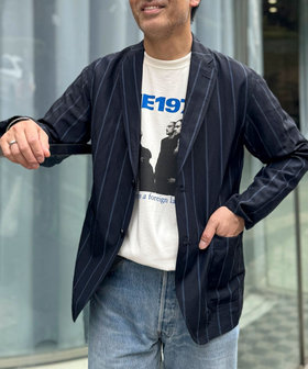 GLOSTER/グロスター】NAVY BLAZER ネイビーブレザー 紺ブレ 金
