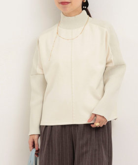 セットアップ対応》【新色追加】スエード×リブドルマンスリーブプル