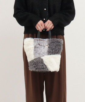 パッチワークファートートバッグ