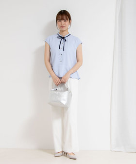 WEB限定 SPECIAL PRICE！］ペプラムリボンフレンチスリーブ