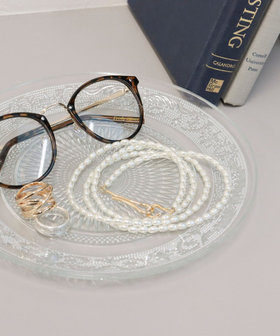 ライスパールフックロングネックレス