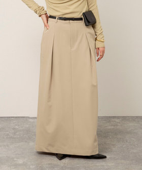 【MAQWEL/マクウェル】タックロングスカート