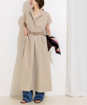 【WEB＆一部店舗限定カラー】ウォッシャブルエクセルテックタンブラースタンドカラースキッパーワンピース