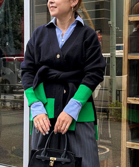 5ＧノアリスゆったりVニットカーディガン