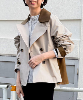 バイカラーショートトレンチコート（6-0819-2-04-002）｜MICO COULIER