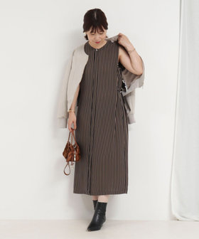 クリセタツイルストライププリントワンピース