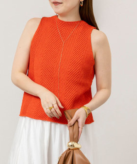 《セットアップ対応》【WALANCE/ワランス】paper knit sleeveless top
