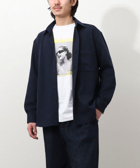 メランジカノコ　レギュラーカラーシャツブルゾン