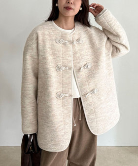 圧縮ニットチャイナコート