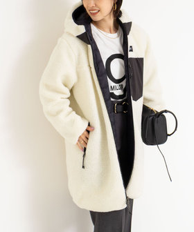 ◇【WEB限定】【TAION/タイオン】別注ボア×ダウンフードコート