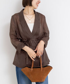極美品 Nolley’s ウォッシャブルシャークダブルジャケット ブラウン 38 ウォッシャブルシャークダブルジャケット（5-0030-5-05-005