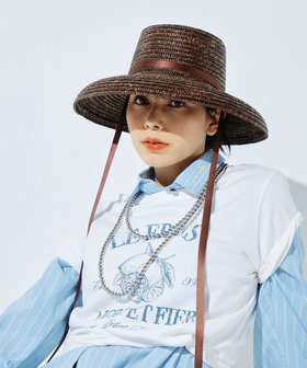 【Benelli Montacone/ベネリ モンタコーネ】リボンカサブランカハット