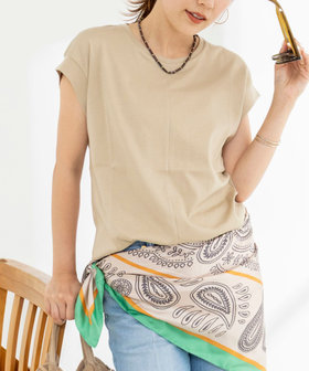 《ノーリーズオリジナル美容Tシャツ》シルクアミノ酸加工オーバーノースリーブ