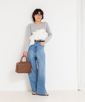 WEB＆一部店舗限定色あり】3WAYリブフリルロンT（5-0037-5-03-001