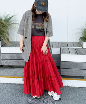 コットンボイルティアードスカート