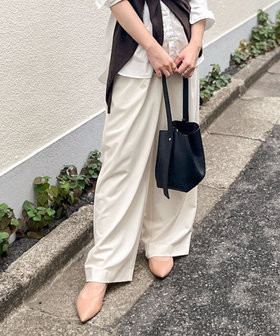 ウォッシャブルイージーワイドパンツ