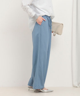 サイドラインデニムワイドパンツ