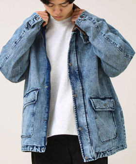 【ダック地/デニム】衿コール カバーオール