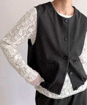 ［WEB限定 SPECIAL SALE！］【セットアップ対応】ポンチノーカラージレ