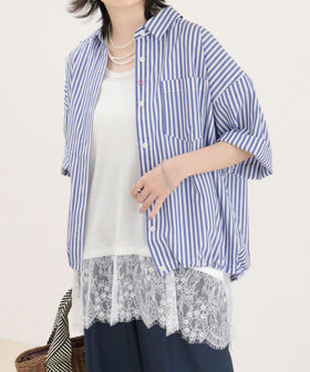 ［WEB限定 SPECIAL SALE！］【人気につき半袖Ver.で再登場】汗染み軽減加工COTTON半袖シャツブルゾン