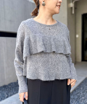 ［WEB限定 SPECIAL SALE！］2WAYラメモヘヤラッフルプルオーバー