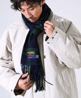 ［FREDY＆GLOSTER限定 TIME SALE！］【TWEED MILL/ツイードミル】ウールチェックストール25