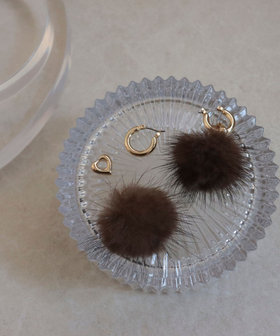 ミンクファーカスタムフープピアス