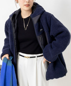 【WEB＆一部店舗限定色アイテム】ボア×ダウンフーミドル丈ダウン(リバーシブル)