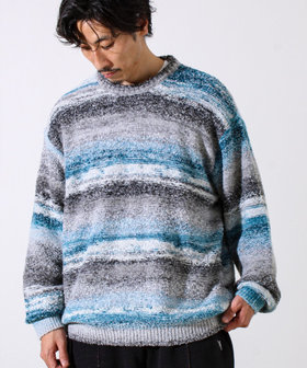 【ふんわり立体感】グラデーションブークレプルオーバー