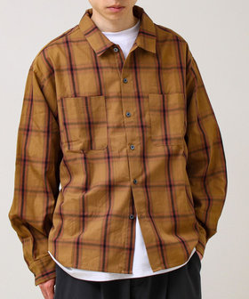 【奥行きのある色合い】オンブレチェック ロングスリーブシャツ