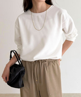 【大人の優秀ブラウスT】ジョーゼットブラウスTシャツ