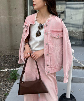 美品 コスチュームナショナル ピンクデニムジャケット サイズ40*CD337