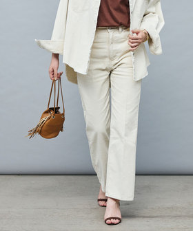 【RM denim】センタープレスハイウエストパンツ