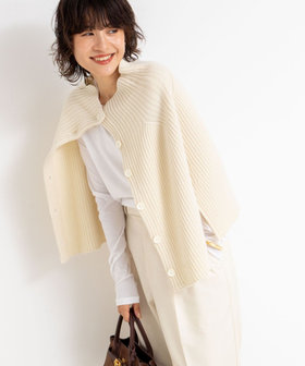 追加】《手洗い可能》2WAYニットポンチョ（5-0036-6-02-009）｜2nd