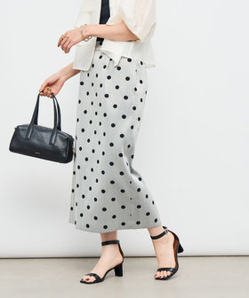 ウォッシャブルストレッチドットジャガードタイトスカート