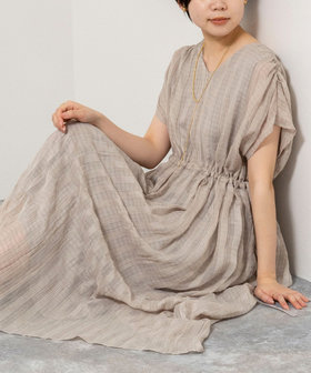 【WEB限定】ウォッシャブルシアーチェックワンピース