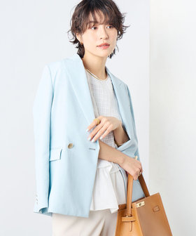 美品✨23SSNOLLEY'Sウォッシャブルドライシャンブレーショートジャケット NOLLEY'S Sophi（ノーリーズソフィ）の「ウォッシャブルドライ