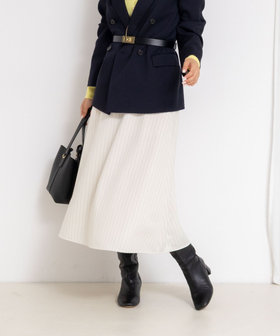 セットアップ対応》ウォッシャブルウール調フレアスカート（5-0035-6