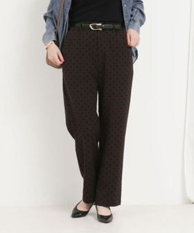 裏起毛TRフロッキードットパンツ