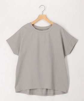 麻調ジャージー袖口ダブルTシャツ