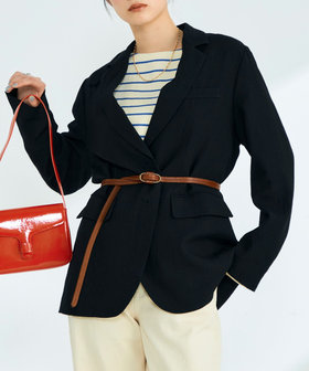 牛革フリー細ベルト