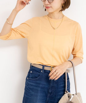 ［WEB限定 SPECIAL PRICE！］綿ナイロンシアー6分袖プルオーバーカットソー